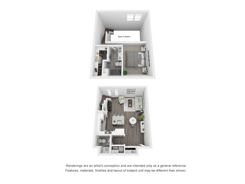 1 bedroom 1 and a half bath townhome